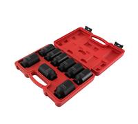 29mm-38mm 9pcs 1/2"drive Deep 6 Sided Impact Socket Set Metric Axle Hub Nut