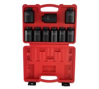 29mm-38mm 9pcs 1/2"drive Deep 6 Sided Impact Socket Set Metric Axle Hub Nut