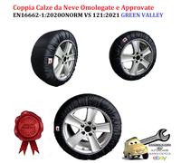 29x13,5-R15 GREEN VALLEY Calze da Neve in Tessuto per Pneumatici UNI EN 16662-1