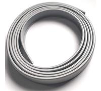 2A19 Copri-bordo flessibile a U in plastica (modanatura a u). (19 mm, ALLUMINIO). Striscia di 2 metri