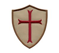 2AFTER1 Desert AOR1 Crusaders Templar Cross US Navy Seals DEVGRU Embroidered Fastener Patch