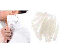 2AINTIMO Stecche per colletti Camicia Mis.10x55mm Tendicollo Balenette Ossicini Trasparenti (100)