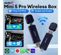 2air Mini 5 Pro CarlinKit 5.0 Wireless CarPlay Wireless Android Auto Box 5Ghz WiFi BT Auto Connect Plug & Play OTA Aggiornamento