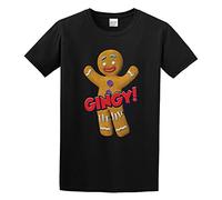2Bhipanimated Children's Comedy Movie Gingy Gingerbread Men Simple Tshirt Black S