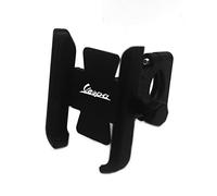 2Bird Porta Cellulare, Manubrio GPS Supporto For Telefono Regolabile In Alluminio For Piaggio GTS 125 250 300 PX150 PX200 (Color : Black, Size : Handlebar Type)