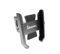 2Bird Porta Cellulare, Manubrio GPS Supporto For Telefono Regolabile In Alluminio For Piaggio GTS 125 250 300 PX150 PX200 (Color : Silver, Size : Handlebar Type)