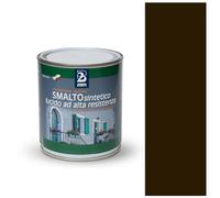2BM Smalto Sintetico ad Alta Resistenza Marrone Cioccolata RAL8017 a Solvente Brillante Inodore, Non Ingiallente, Adatto a Legno, Metallo e Muro, Per Interni ed Esterni | Formato 0,75 lt