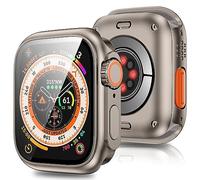 2Buyshop 3 in 1 Cover per Apple Watch Series 9 8 7 45mm Case con Vetro Temperato Pellicola Protettiva + Copertina Posteriore Sembra iWatch Ultra Protezione Antiurto per Apple Watch 9 8 7 Cover 45mm