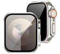 2Buyshop Cover per Apple Watch Serie 9 8 7 45mm Case con Vetro Temperato Privacy Pellicola, Sembra iWatch Ultra Anti Spia Rigida PC Protezione Case Custodia per Apple Watch Series 9 8 7 Cover 45mm