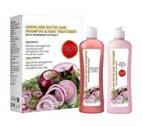 2Confezioni Di Shampoo E Balsamo Alla Cipolla Rossa, Shampoo Alla Cipolla E Biotina, Set Di Shampoo Alla Cipolla E Rosmarino, Detergente Idratante Per Il Cuoio Capelluto Con Cheratina Vegetale