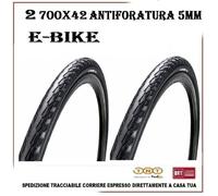 2Copertoni 700x42 Antiforatura E-Bike Trekking 37-622 Gomma Bici Pneumatico Bici