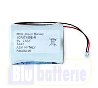 2CR17450-TELEPASS Batteria Lithium 6V 2500mAh FDK CR17450E-R con cavo connettore
