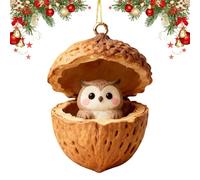 2D Acrylic Animal Christmas Ornaments | Walnut-shaped 2D Acrylic Animal Ornaments, Perfect For Christmas Tree Decor, Holiday Decorations, Indoor Winter Displays, Parties, Walls, Finestra e Farmhouse