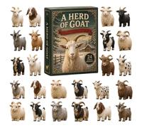 2D Acrylic Christmas ad-vent cale-ndar,24 Days Funny Goat Countdown Decor | Funny Goat ad-vent cale-ndar,Conversation sta-rter Decor,Classroom Prize,New Year Cheer,24 Days of Fun,Kids Adults