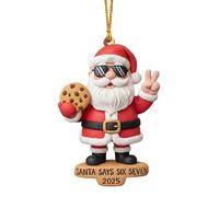 2D Acrylic Christmas Ornaments | Hangable Santa Claus Figurine Pendants-Perfect Christmas Tree Decorations For Holiday Parties, Home, Outdoor, Garden, Patio, Wall, And Window Displays