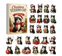 2D Acrylic Cute Cat Tree Decoration Christmas Cat Countdown Calendar | 24 Days Christmas Calendar Christmas Cat Countdown Calendar for Door Window Tree Wall Wreath Mantel Holiday