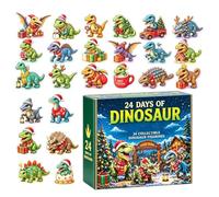 2D Acrylic Dinosaur Countdown Calendar 24 Days Christmas Desk Decor | 2D Acrylic Dinosaur Countdown Calendar Displays 24 Days Christmas Countdown For Exciting Daily Holiday Party Desk Decor