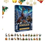 2D Acrylic Dinosaur Desktop Decoration Keychain Countdown to Christmas | 24 Days Calendar Ornament Countdown to Christmas for Holiday Seasonal Halloween Thanksgiving