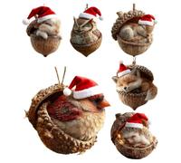 2D Acrylic Flat Realistic Holiday PendantForest Animal Christmas Ornaments