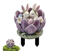 2d Bunny Lawn - Bunnies Eggs Easter Yard Stake | 22x28 Cm Scommessa Di Coniglio, Scommessa Del Giardino Di Coniglietto Acrilico, Scommesse Di Patio Di Coniglio Acrilico 2d Di Pasqua