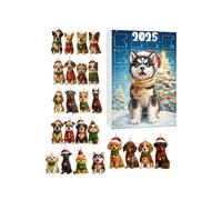 2D Cute 24 Day Acrylic Pendants, Dog Ornaments Christmas Calendar, Christmas Puppy Pendants For Thanksgiving Holiday Party Offices Home Room Door Window Tree School Dormitory