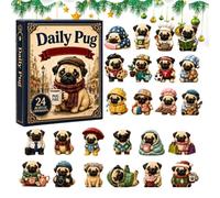 2D Flat Animal Theme Acrylic Countdown To Christmas Calendar Decor | 24 Days Christmas Countdown Calendar for Party Tree Family Gathering Home Bedroom Living School