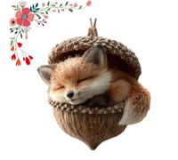 2d Forest Animal Acorn Ornaments, 2026 New Pine Cone Animal Decoration, Cozy Holiday Decorations, Cute Squirrel, Fox Designs, for Home Party DéCor (#D)