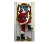 2D Santa Claus Polyester Christmas Background | Santa Claus Front Door Cover, Christmas Door Decorations For Kitchens Nursery Classroom Living Room Den