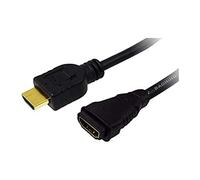 LOGILINK CH0056 - Connettore HDMI A > presa HDMI A, 4K a 30 Hz, nero, 2 m