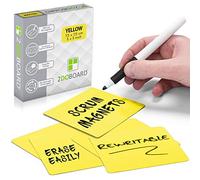 2DOBOARD Etichette Magnetiche Scrivibili - 7,5 x 7,5 cm Giallo - 25 pezzi - Scrum Cards - Kanban Board, Scrum Board o Lavagna Magnetica per Frigorifero (Giallo)