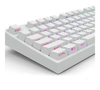 2Duck Black White Miami PBT Double Shot 104 108 Side-Light Shine Attraverso KeyCaps traslucidi retroilluminati per la Tastiera di Gioco Meccanica MX (Color : 104 OEM White)