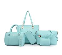 2E-youth Set da donna Tote Handbag Satchel Borsa a tracolla Borsetta, L, 4c-azzurro, Large