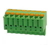 2EDGKDH-5.08 - Presa per morsettiera a innesto verde, connettore a molla a doppio strato per PCB, passo 5,08 mm, alloggiamento ignifugo, contatti in lega di rame (8P)