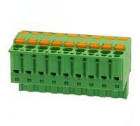 2EDGKDH-5.08 - Presa per morsettiera a innesto verde, connettore a molla a doppio strato per PCB, passo 5,08 mm, alloggiamento ignifugo, contatti in lega di rame (9P)