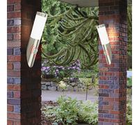2er Set Acciaio Inox Esterno Lampada da Parete Giardino Sensore Illuminazione [EEK: Nicht bewertet]