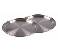 2er-Set Acciaio Inox Vassoio 35cm Vassoio Colazione Vassoio di Candele