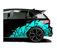 2er Set Auto Adesivo Triangoli 120x60cm Scelta Colore Frammenti Geometrica KX075