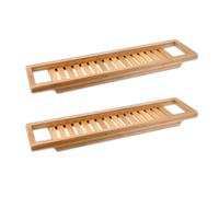 2er Set Bambù Bagno 64x15 CM Badewannenauflage Letto per Vasca da Bagno
