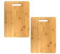 2er Set Bambù Tagliere da Cucina 36x25cm Servire Tagliere di Legno