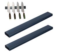 2er Set Banda Magnetica Nero 40cm Acciaio Inox Lama Calamita Porta Coltelli