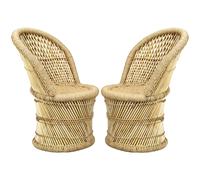 2er Set Boho Stile Sedia da Giardino Balcone Decorazione