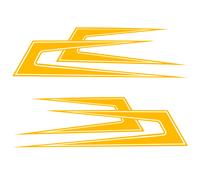2er Set Camion Punte Adesivo Giallo Sole Pellicola 100x28cm Accessori Dekor
