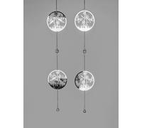 2er Set Ciondolo Decorativo Cerchi Con Blumenwiese L.65cm Argento Inox formano