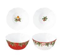 2er Set Ciotola Cereali Christmas Berries Mistelzweige IN GB EASY LIFE