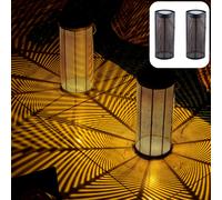2er Set Da Skandinavische Lanterna Solare Lampada Decorazione Balcone Giardino
