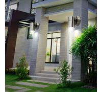 2er Set Design Giù Faretto Acciaio Lampade Porta di Casa Illuminazione Giardino [EEK: Non valutato]