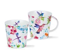 2er Set Dunoon Bicchiere, Tazze Cairngorm Zerzura Libellula & Colibrì FORMANO