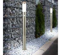 2er Set Esterno da Pavimento Luce LED 7 W Parco Acciaio Inox Supporto Lampada [EEK: F]