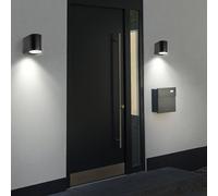 2er Set Esterno Parete Luci Nero Casa Porta Alu Faretto Terrazzi Giù Lampade [EEK: Non valutato]