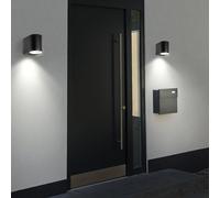 2er Set Esterno Parete Luci Nero Casa Porta Alu Faretto Terrazzi Giù Lampade [EEK: Non valutato]